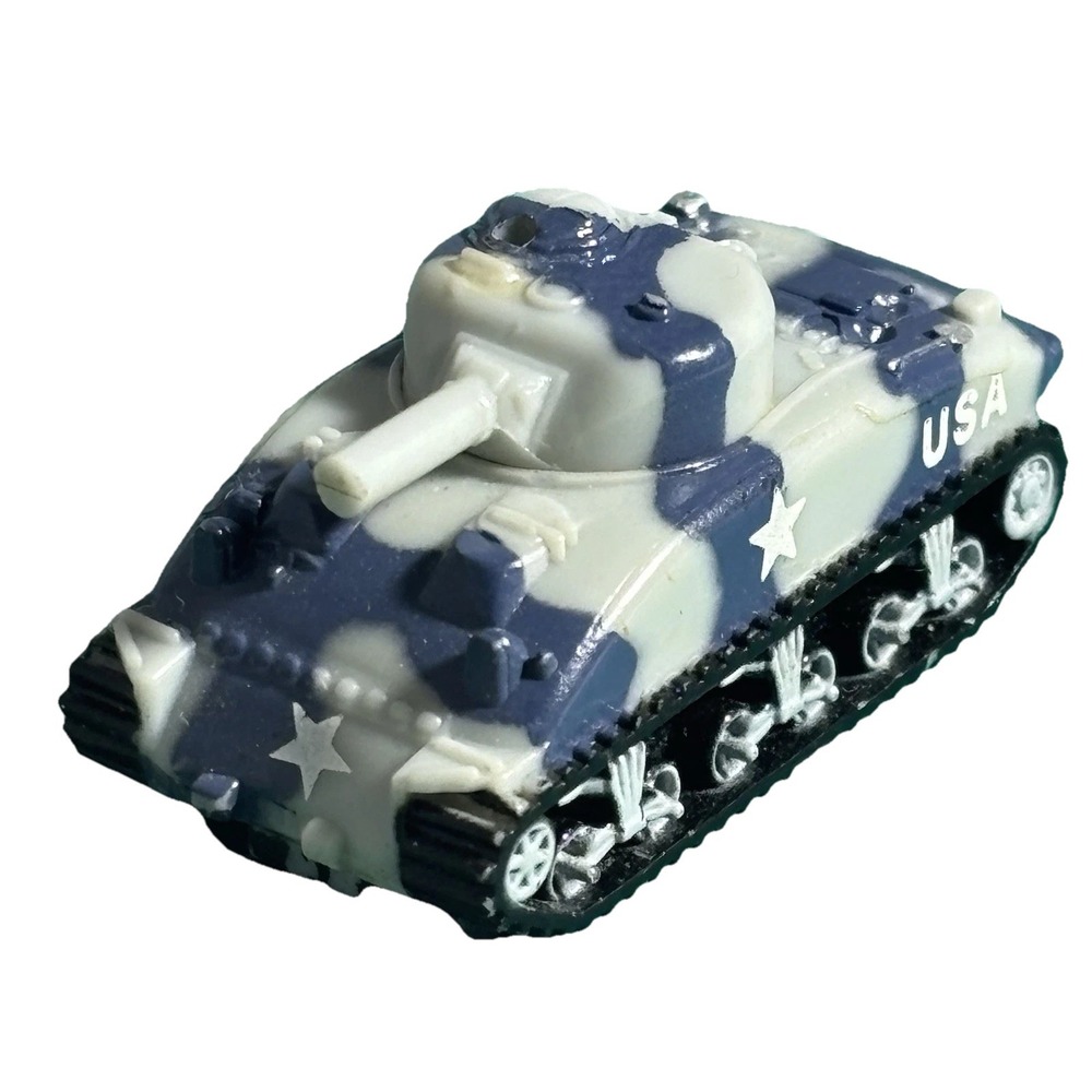 Micro Machines Sherman Tank Grey/Blue Galoob 1989